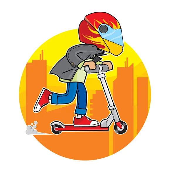 Le Scooter Boy — Image vectorielle