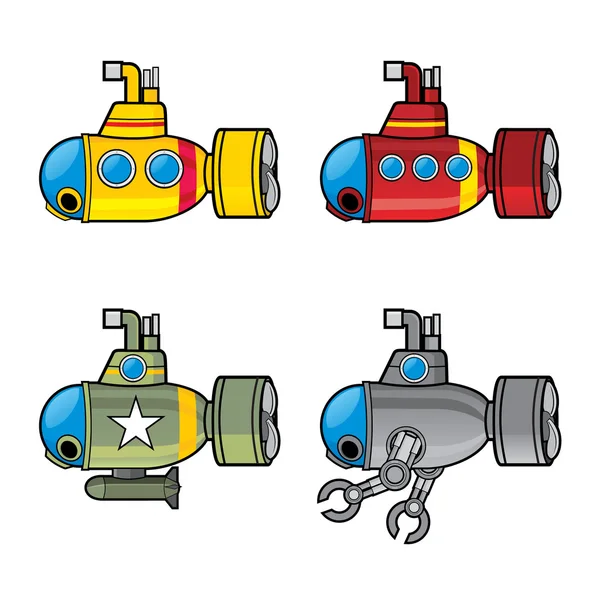 Divers mini sous-marins — Image vectorielle