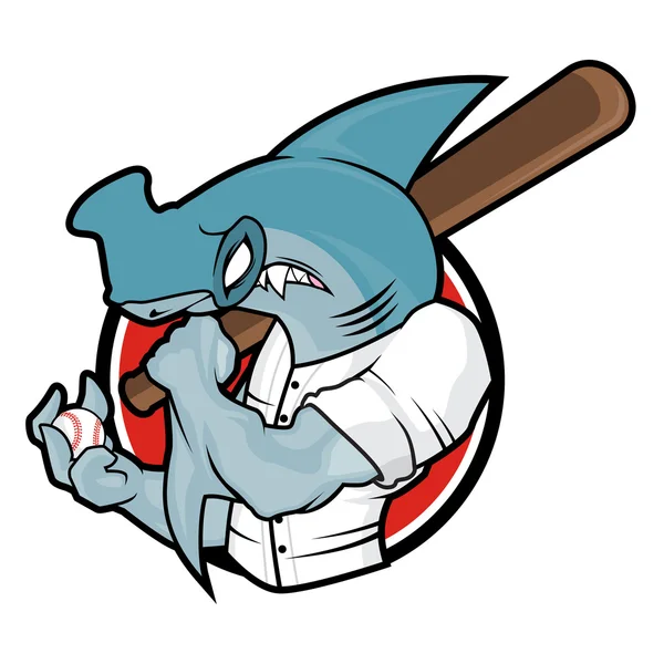Mascote Esportivo - Tubarão Cabeça de Martelo — Vetor de Stock