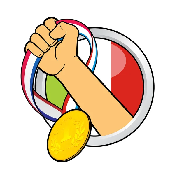 Guld-medalj för Italien — Stock vektor
