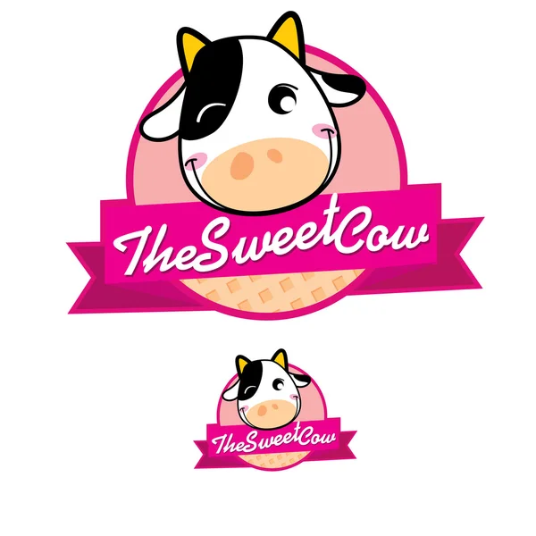 The Sweet Cow logo — Stock Vector