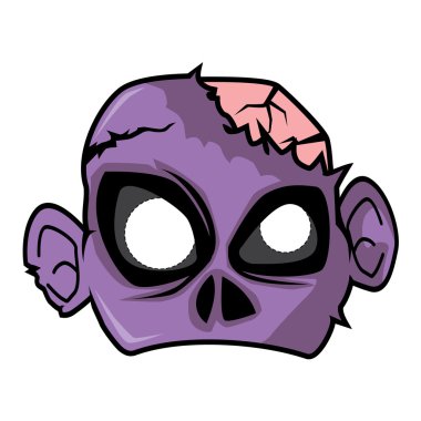 Cadılar Bayramı maskesi - zombi kağıt