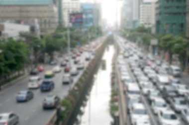 trafik sıkışıklığı arka plan bulanıklık