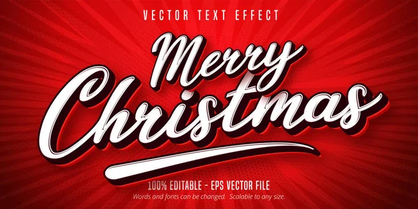 Счастливого Рождества Текст Поп Арт Стиль Назидательный Текстовый Эффект — стоковый вектор