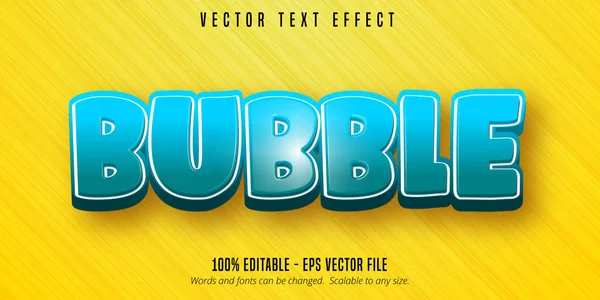 Bubble Szöveg Rajzfilm Stílusú Szerkeszthető Szöveg Hatása — Stock Vector