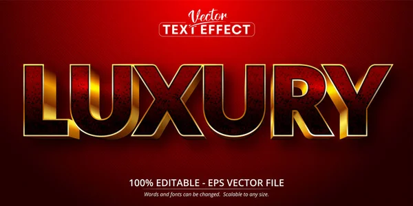 Texto Lujo Efecto Texto Editable Estilo Oro Brillante — Vector de stock