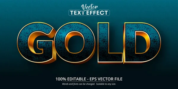 Zlatý Text Lesklý Zlatý Styl Upravitelný Textový Efekt — Stockový vektor