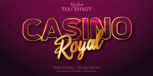 Casino Royal metin, parlak altın ve mor renk düzenleyici metin efekti