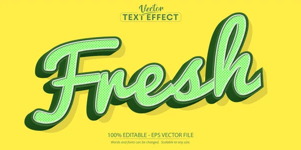 Texto Fresco Efecto Texto Editable Estilo Retro — Vector de stock