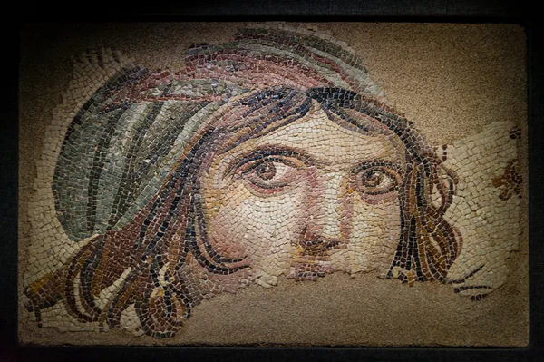 Zigeunermädchen byzantinisches Mosaik — Stockfoto