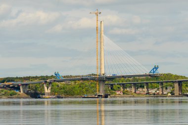 The Queensferry Crossing a new road bridge clipart