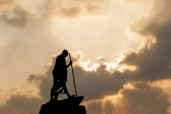 Standbeeld van Mahatma Gandhi in Chennai — Stockfoto