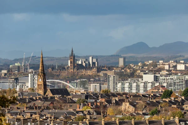 Glasgow Scotland Oktober 2018 Panoramisch Uitzicht Bezienswaardige Gebouwen Het Centrum — Stockfoto