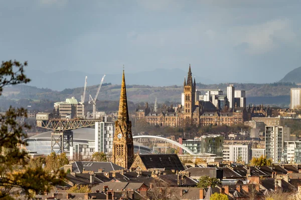 Glasgow Scotland Oktober 2018 Panoramisch Uitzicht Bezienswaardige Gebouwen Het Centrum — Stockfoto