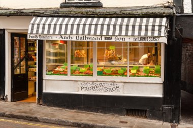A traditional British butcher shop clipart