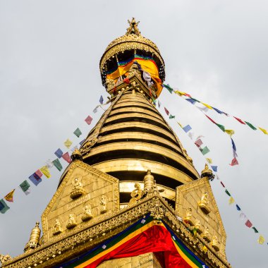 A small gilded stupa