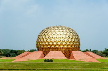 The Matrimandir at Auroville in Pondicherr clipart