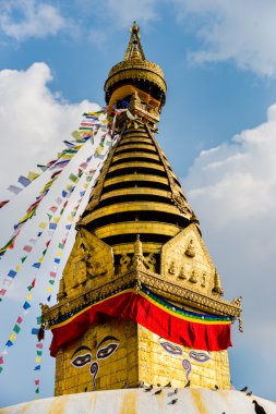 A small gilded stupa