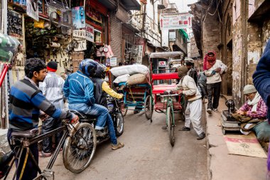 Streets of Old Delhi clipart