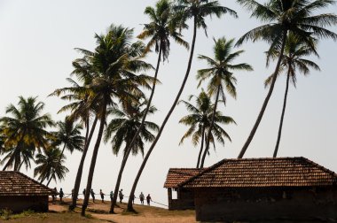 Fishermen pulling a large fishing net