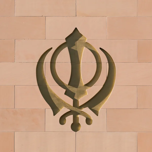 O Khanda é o símbolo dos Sikhs. — Fotografia de Stock