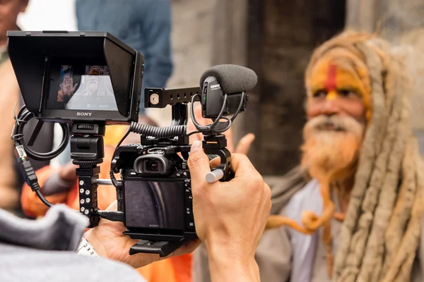 Un hombre santo sadhu hindú —  Fotos de Stock