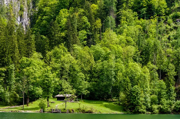 Chalet på packar ihop av Königssee — Stockfoto