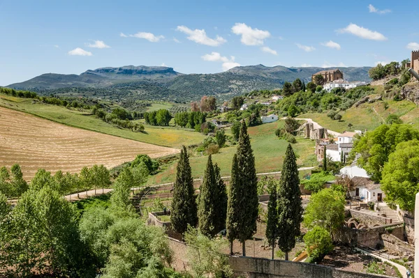 Walls of Ronda and fortress church — Stock Photo, Image