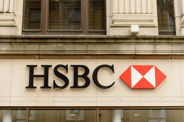 HSBC retail bank sign — Stock Photo, Image