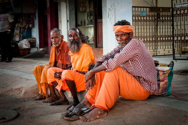 Un gruppo di santoni indù — Foto Stock