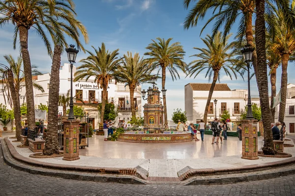 La piazza principale di Vejer de la Frontera — Foto Stock