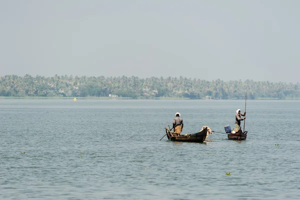 Két férfi halászati Kerala — Stock Fotó