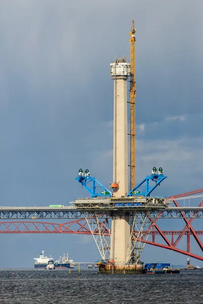 De bouw van Queensferry Crossing — Stockfoto