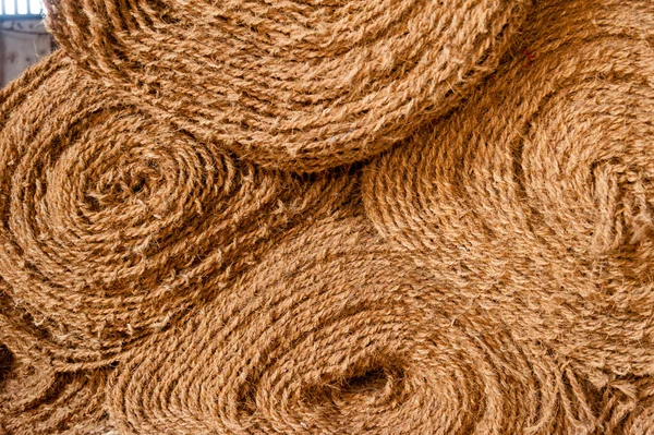 ココヤシ繊維マットのロール — ストック写真