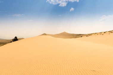 Kodar Tepesi manzarası. Chara kumları. Baykal Bölgesi. 