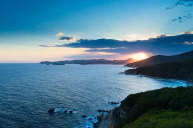 Cape Laplace, güzel gün batımı.