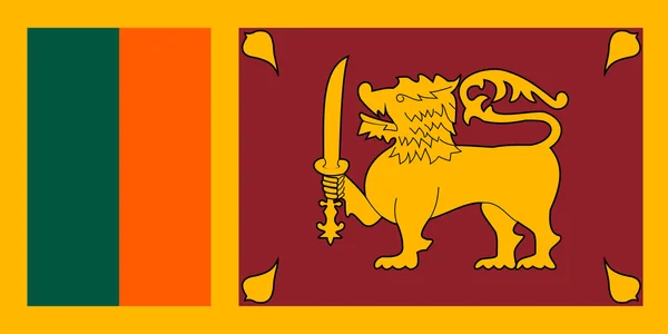 Bandeira de sri lanka — Vetor de Stock