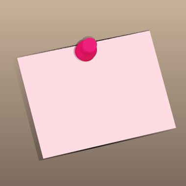 Pembe etiket bir mıknatıs tarafından sabit