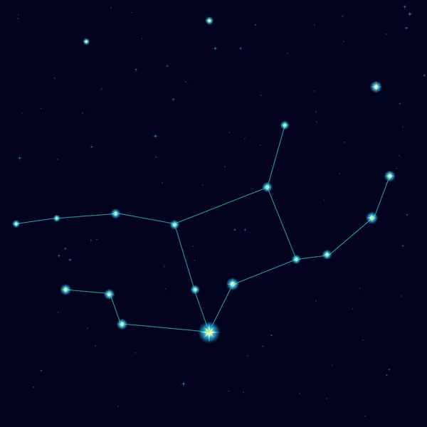 gece yıldızlı gökyüzü ile Başak takımyıldızı