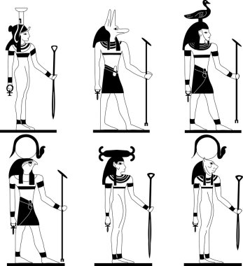 Mısır tanrıları vektör