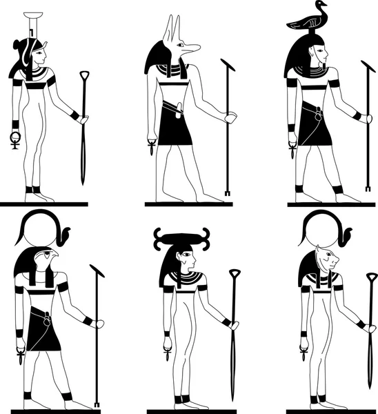 Vector gods of Egypt — Stock Vector