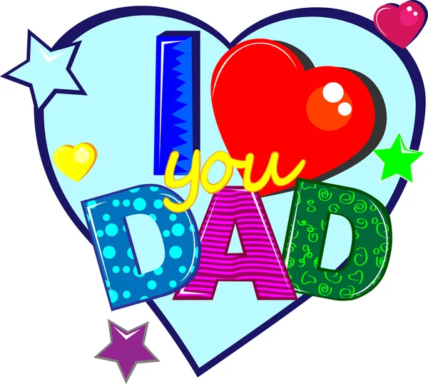 Babamı seviyorum tebrik kartı.