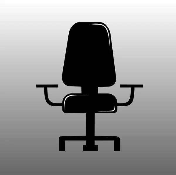 Icon Bürostuhl auf Rädern — Stockvektor