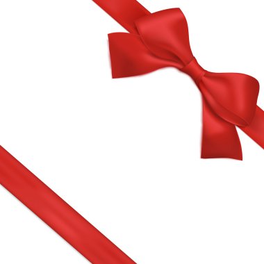 kırmızı kurdele ile yay. vektör 