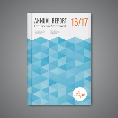 Vector abstract low polygonal shape background for corporate business annual report book cover brochure flyer poster.  clipart