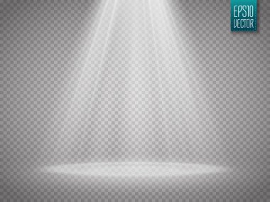 Vektör projektör. Sahne. Işık efektleri.