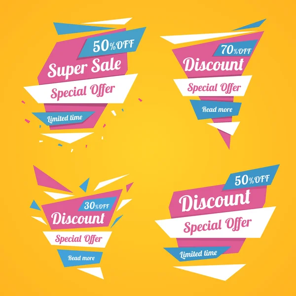 Discount sticker. Special offer vector isolated. Promotion sticker. Sale poster. Vector illustration. — Stock Vector