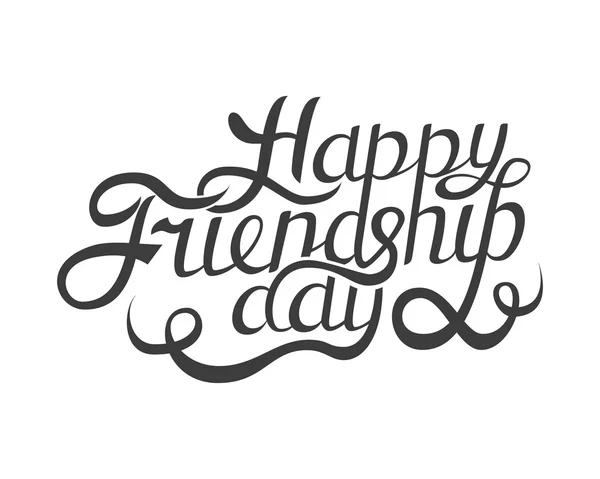 Happy Friendship Day dessin à la main vectoriel Lettrage design . — Image vectorielle