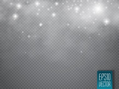 Sis veya duman ile parlaklık ışık şeffaf özel efekt izole. Vektör