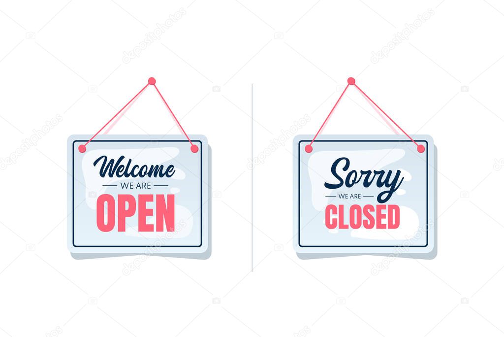 Open and close signboards